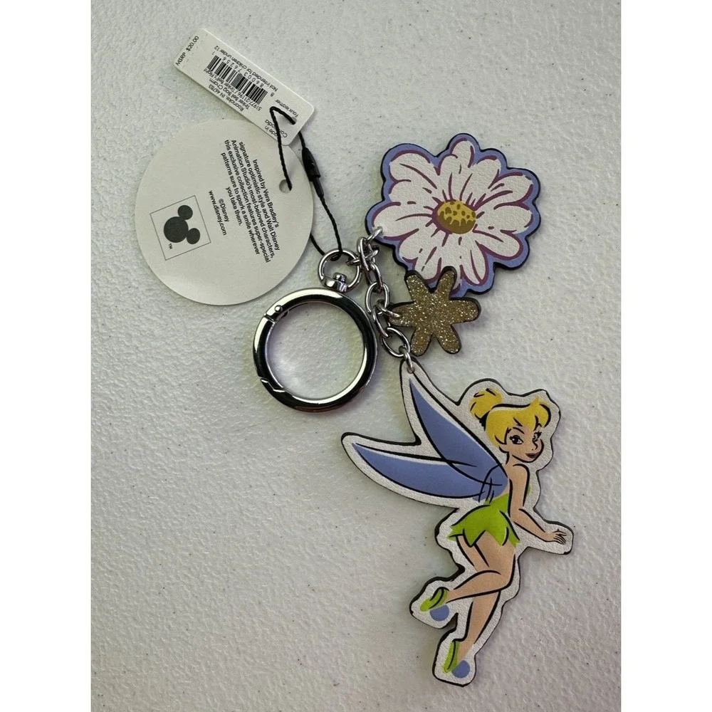 Vera Bradley Disney Tinkerbell Keychain Bag Charm NEW Tinker Bell Key Ring